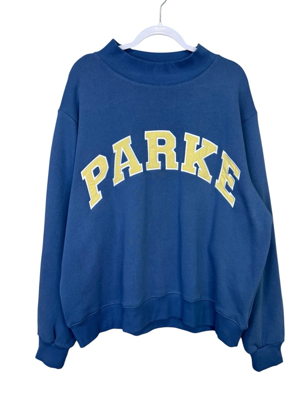 Parke Heritage Varsity Mockneck Summer Washed Indigo + Peel Size L/XL - Picture 5 of 10